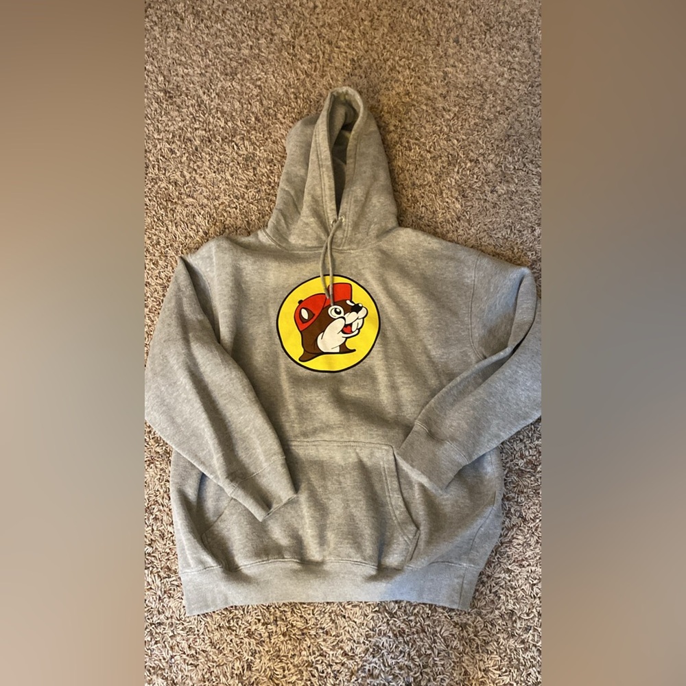 Bucee’s size large gray hoodie